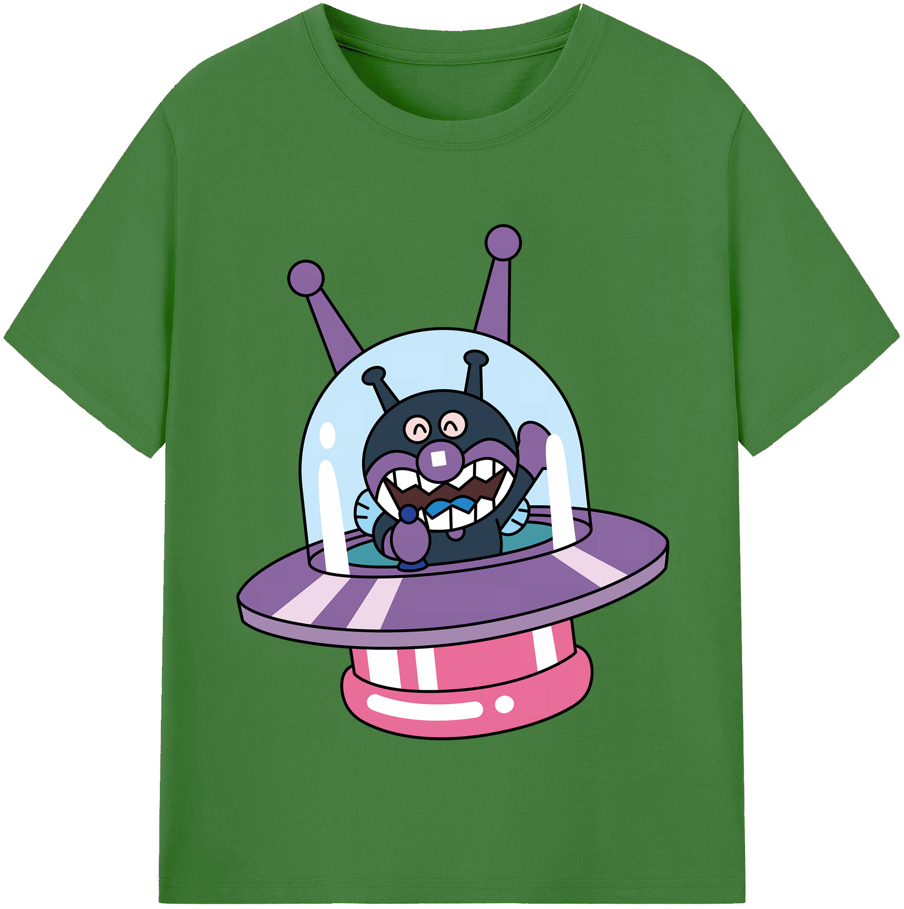 （画像用） アンパンマン Anpanman レディースカジュアルプリントTシャツ（綿100％）